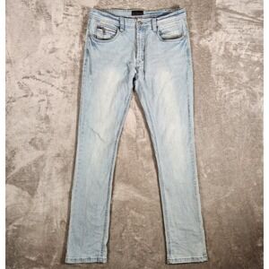 Steve's Jeans Mens 32X33 (Tag 32X32) Blue Straight Leg Stretch Medium Wash Denim